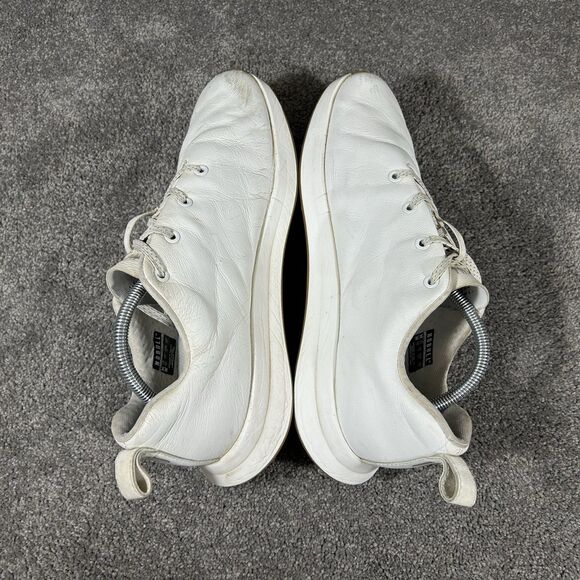 NoBull Golf Men\'s Size 10.5 White Leather Reflective Spikeless Shoes Used main image 4